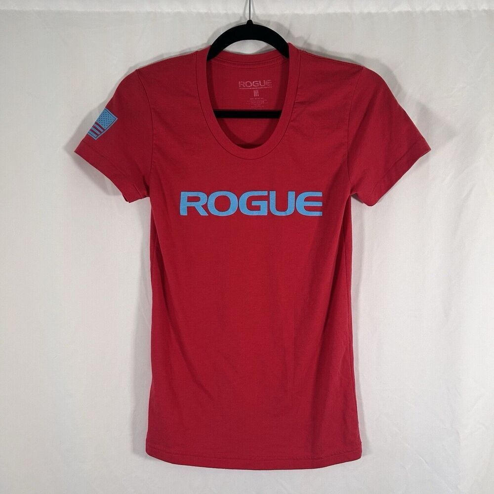 Rogue Shirt Women's Medium Red Short Sleeve Crew Neck Graphic Print Athletic